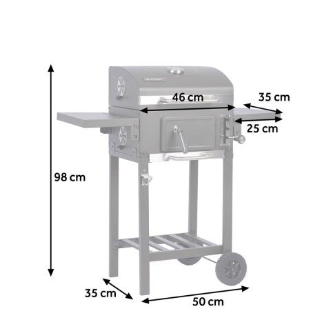 Grill węglowy z pokrowcem Berdsen BD-892 czarny Grill węglowy z pokrowcem Berdsen BD-892 czarny