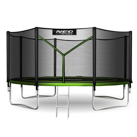 Trampolina ogrodowa 14ft/435cm z siatką zewnętrzną i drabinką Neo-Sport