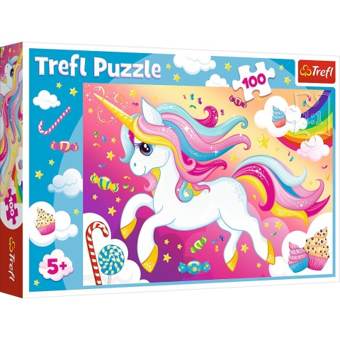 Puzzle - 100 - Piękny jednorożec - Trefl 16386