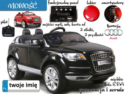 Auto na akumulator Audi Q7 FLQ7 LAKIEROWANY MIĘKKIE KOŁA 2x45W!