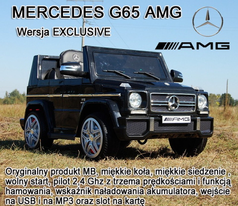 MERCEDES G65 AMG 2x45W MIĘKKIE KOŁA, MIĘKKIE SIEDZENIE. MOCNY/LS528