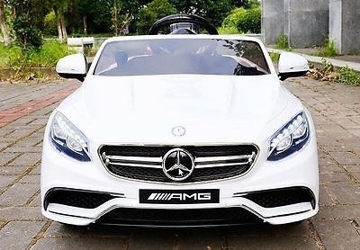 AUTO BATTERY LEATHER SEAT MERCEDES S63 AMG LICENSE, SOFT WHEELS EVA FULL OPTION/HL169 battery Vehicles for children