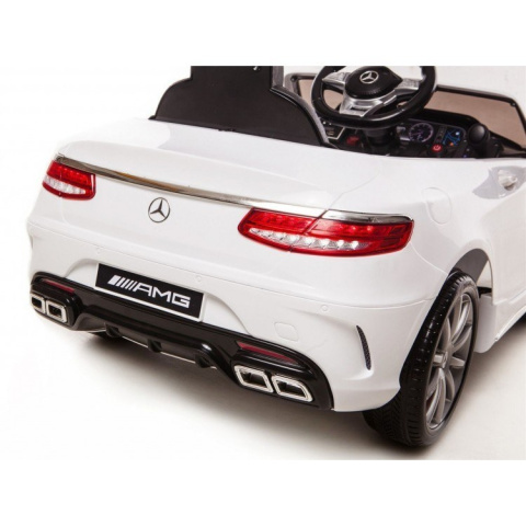 AUTO BATTERY LEATHER SEAT MERCEDES S63 AMG LICENSE, SOFT WHEELS EVA FULL OPTION/HL169 battery Vehicles for children