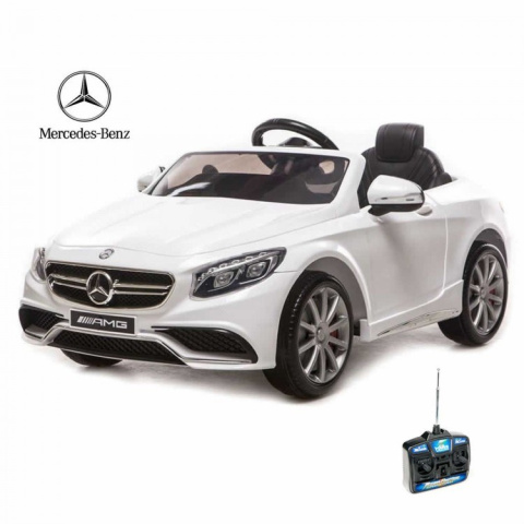 AUTO BATTERY LEATHER SEAT MERCEDES S63 AMG LICENSE, SOFT WHEELS EVA FULL OPTION/HL169 battery Vehicles for children