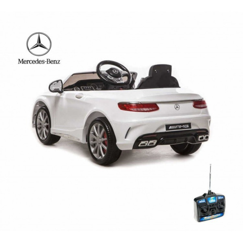 AUTO BATTERY LEATHER SEAT MERCEDES S63 AMG LICENSE, SOFT WHEELS EVA FULL OPTION/HL169 battery Vehicles for children