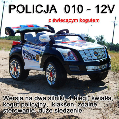 Olbrzymi dżip policja 2 silniki + pilot strong/ JE-010