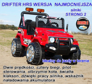 Auto na akumulator Ogromny Raptor Drifter HRS STRONG 2x45 POJAZDY NA AKUMULATOR DLA DZIECI