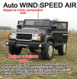 MEGA JEEP WIND SPEED NAPĘD NA 4 KOŁA SUPER MOC/806 POJAZDY NA AKUMULATOR DLA DZIECI