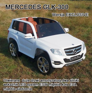 MERCEDES GLK 300 DWA SILNIKI, OTWIERA DRZWI, MIĘKKIE KOŁA I SIEDZENIE/GLK300