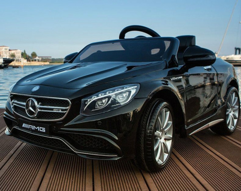 AUTO BATTERY LEATHER SEAT MERCEDES S63 AMG LICENSE, SOFT WHEELS EVA FULL OPTION/HL169 battery Vehicles for children