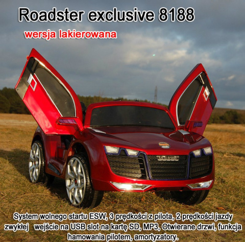 AUTO ROADSTER EXCLUSIVE LAKIEROWANY, WOLNY START PILOT 2.4Ghz /QLS8188