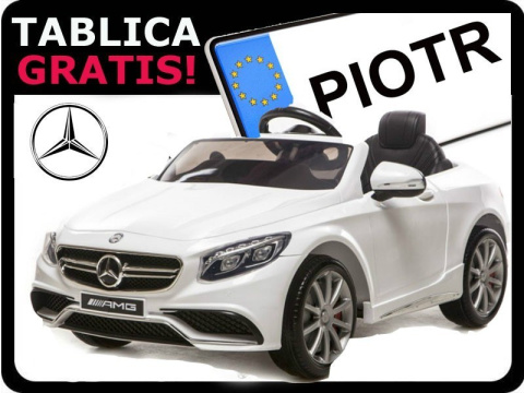 Mercedes S63 AMG Exclusive 2x45W Koła EVA Auto na akumulator FULL OPCJA Piękny!