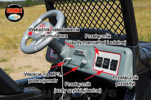 MEGA JEEP DRIFFTER EXCLUSIVE DLA 2 DZIECI, WOLNY START/ LAKIER. MIĘKKIE SIEDZENIE HP-011