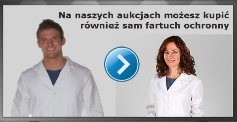 Biały FARTUCH laboratoryjny biały kitel + OKULARY LABORATORYJNE