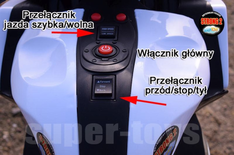 WIELKI MOTOR ŚCIGACZ MIĘKKIE SIEDZENIE, MIĘKKIE KOŁA/J558