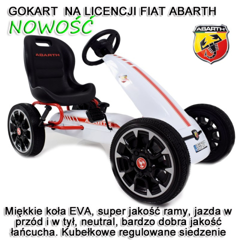 GOKART FIAT ABARTH LICENCJONOWANY KOŁA EVA/PB9388A