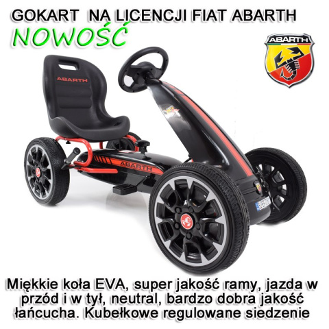 GOKART FIAT ABARTH LICENCJONOWANY KOŁA EVA/PB9388A