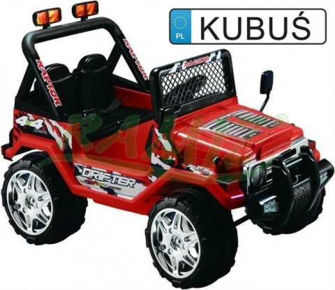 AUTO na AKUMULATOR JEEP RAPTOR DRIFTER STRONG 2.4Ghz 2x45W + POKROWIEC + TABLICE