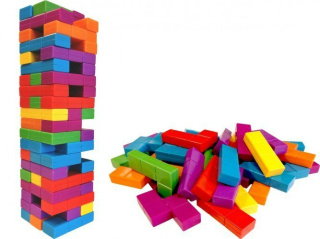 Gra Tetris Jenga 0146 JENGA TETRIS kolorowe klocki układanka (0146)