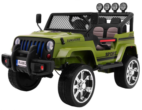 MEGA JEEP DRIFFTER EXCLUSIVE DLA 2 DZIECI, WOLNY START/ LAKIER. MIĘKKIE SIEDZENIE HP-011