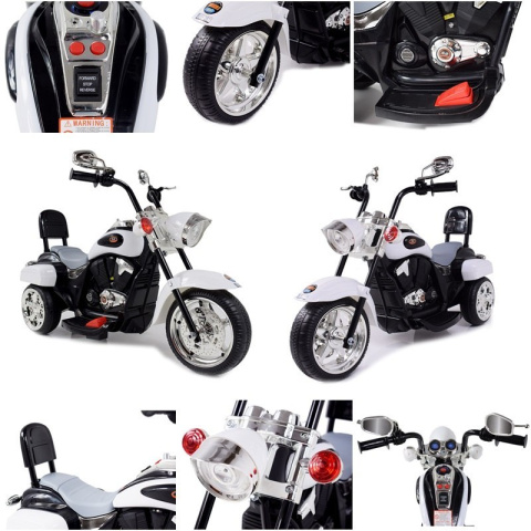 DUŻY MOTOR CHOPPER na akumulator Z OPARCIEM, WARKIEM SILNIKA /TR1501