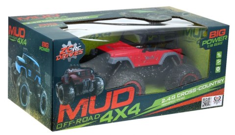 Autko Terenowe Jeep R/C 2.4G 1:16 Czerwony