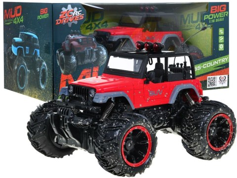 Autko Terenowe Jeep R/C 2.4G 1:16 Czerwony