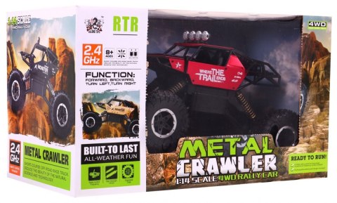 Auto 1:14 Metalowy Crawler 4x4 Łazik R/C 2.4G Czerwone