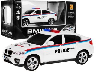 Auto 1:24 R/C Licencjonowany Radiowóz Bmw X6 Policja Czarny