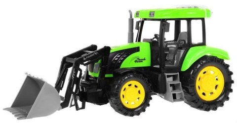 Duży TRAKTOR Z PRZYCZEPĄ + ruchoma łyżka + dźwięki + światła + otwierana maska /1510-6BT