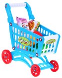 Wózek Koszyk Na Zakupy Zestaw Owoców Do Krojenia Niebieski Koszyk na zakupy sla dziecka