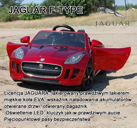 JAGUAR LICENCJA, MIĘKKIE KOŁA EVA FULL OPCJA 12V/DMD218