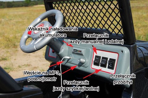 MEGA JEEP DRIFFTER EXCLUSIVE DLA 2 DZIECI, WOLNY START/ LAKIER. MIĘKKIE SIEDZENIE HP-011