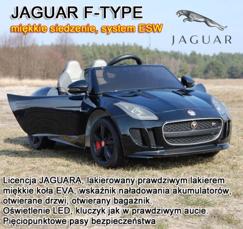 JAGUAR LICENCJA, MIĘKKIE KOŁA EVA FULL OPCJA 12V/DMD218