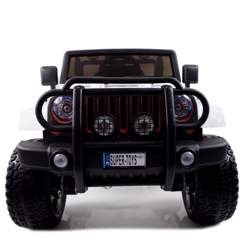 MEGA JEEP 4X4 Z REDUKTOREM NAPĘDU EXCLUSIVE, WOLNY START,MIĘKKIE KOŁA, 2x12V 10 Ah/WXE1688