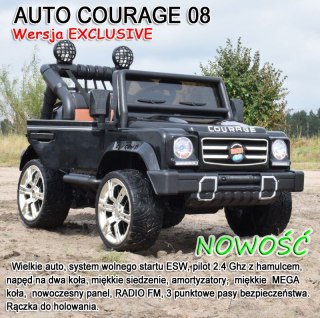 MEGA JEEP COURAGE 008/ 12 V AMORTYZATORY, MIĘKKIE SIEDZENIE SUPER MOC/DKF008