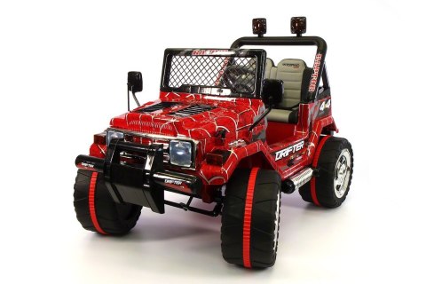 MEGA JEEP DRIFFTER EXCLUSIVE DLA 2 DZIECI, WOLNY START/ LAKIER. MIĘKKIE SIEDZENIE HP-011