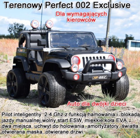 MEGA JEEP PERFECT 002 EXCLUSIVE 4x4, WOLNY START/ MIĘKKIE KOŁA, HP-002