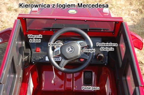 MERCEDES G63 AMG DWA SILNIKI, OTWIERA DRZWI MOCNY, MIĘKKIE KOŁA/HL168