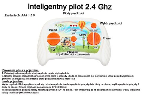 NAJMOCNIEJSZY TRAKTOR Z ŁYŻKĄ I PILOTEM 12V DWIE PRĘDKOŚCI/1005A