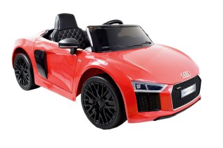 ORYGINALNE AUDI R8 SPYDER W NAJLEPSZEJ WERSJI, MIĘKKIE SIEDZENIE, PILOT 2.4 GHZ/ 2198