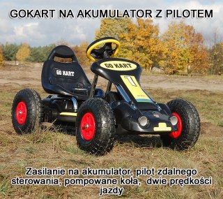 Gokart na akumulator sterowany pilotem pompowane koła /PB9788