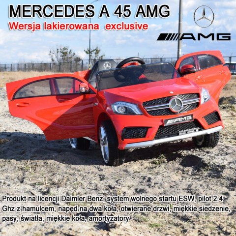 MERCEDES A45 AMG Z AMORTYZATORAMI, MIĘKKIE KOŁA, SIEDZENIE, HAMULEC, LAKIER/CH9988