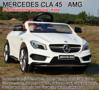 MERCEDES CLA 45 AMG Z AMORTYZATORAMI, MIĘKKIE KOŁA, SIEDZENIE, HAMULEC, REGULACJA KIEROWNICY/1538