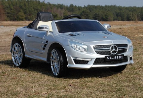 MERCEDES SL 63 AMG Z AMORTYZATORAMI, MIĘKKIE KOŁA, SIEDZENIE, HAMULEC, LAKIER/SL63