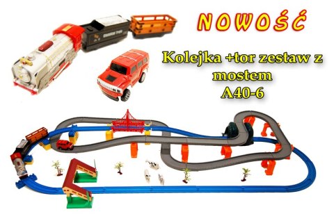 KOLEJKA Z MOSTEM+TOR+TUNEL NOWOŚĆ/A40-6