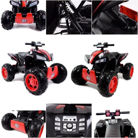 MEGA WIELKI QUAD Z NAPĘDEM 4X4, AMORTYZATORY, MIĘKKIE KOŁA,, BLUETOOTH/S2888