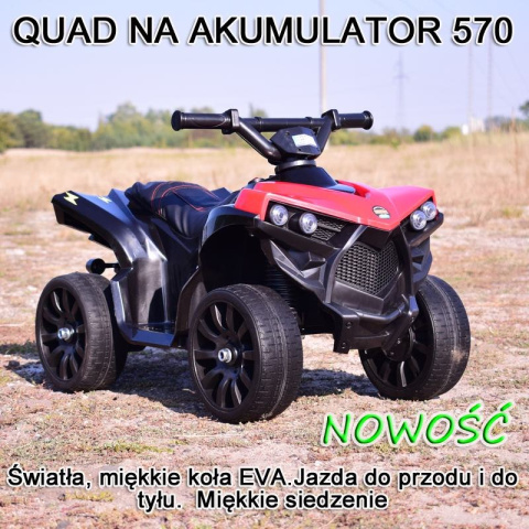 QUAD NA AKUMULATOR NA MIĘKKICH KOŁACH SUPER JAKOŚĆ, ŚWIATŁA /RBT-570