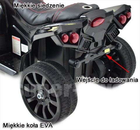 QUAD NA AKUMULATOR NA MIĘKKICH KOŁACH SUPER JAKOŚĆ, ŚWIATŁA /RBT-570