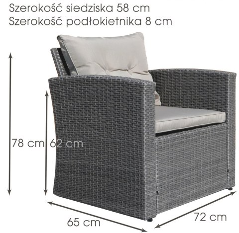 Meble Komplet Zestaw Wypoczynkowy Stół Sofa Fotele